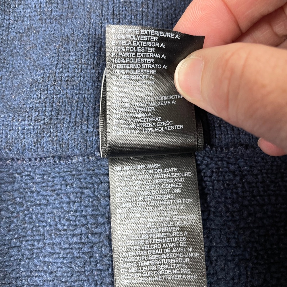 The North Face Gordon Lyons 1/4 Zip Fleece Mens XL Blue Sweater Knit Pullover - Picture 10 of 12